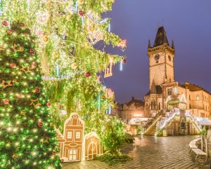 Christmas,Tree,In,Magical,City,Of,Prague,At,Night,,Czech - Rejs365